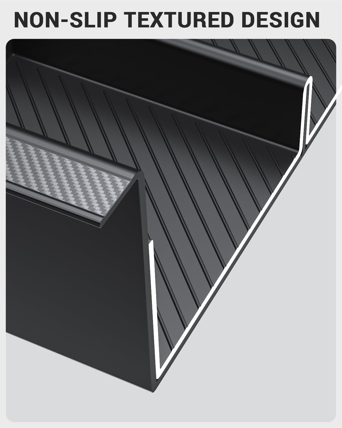 BASENOR 2026-2022 Tesla Model S Model X Center Console Organizer Tray(Carbon Edition), Armrest Storage Box for Model X/S Plaid/Long Range Refresh Console Accessories