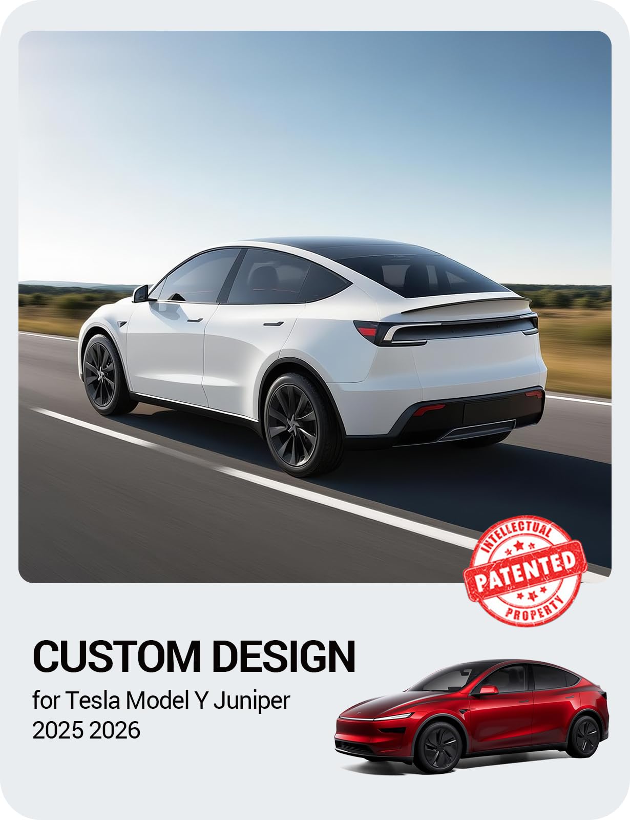BASENOR 2025 2026 Tesla Model Y Rear Spoiler Wing ABS OEM Rear Trunk Lip Sporty Appearance Model Y Juniper Exterior Accessories Matte Carbon Fiber