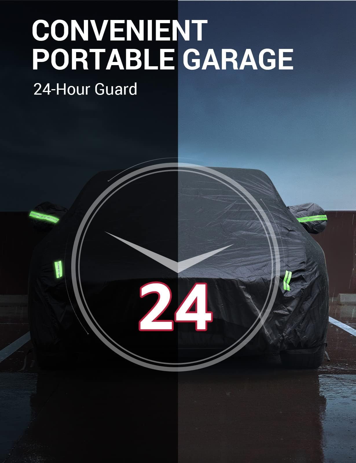 BASENOR 2025 Upgrade Tesla Model 3 Car Cover All-Weather Waterproof UV Protection Full Exterior Accessories with Charge Port Opening & Ventilated Mesh for Model 3 2017-2025