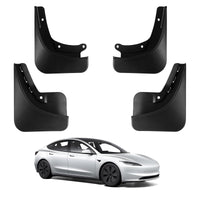 BASENOR Upgraded 2024 2025 Tesla Model 3 Highland Mud Flaps Splash Guards Fenders No Drilling No Tape Mudflaps All Weather Protector Mudguards for Tesla Model 3 Exterior Accessories (Set of 4)