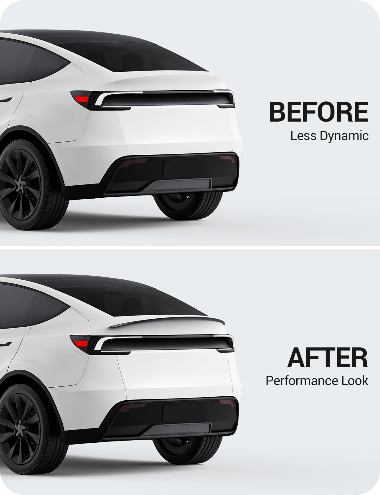 BASENOR 2025 2026 Tesla Model Y Juniper Rear Spoiler Wing ABS OEM Rear Trunk Lip Sporty Appearance Model Y Refresh Exterior Accessories Matte Black