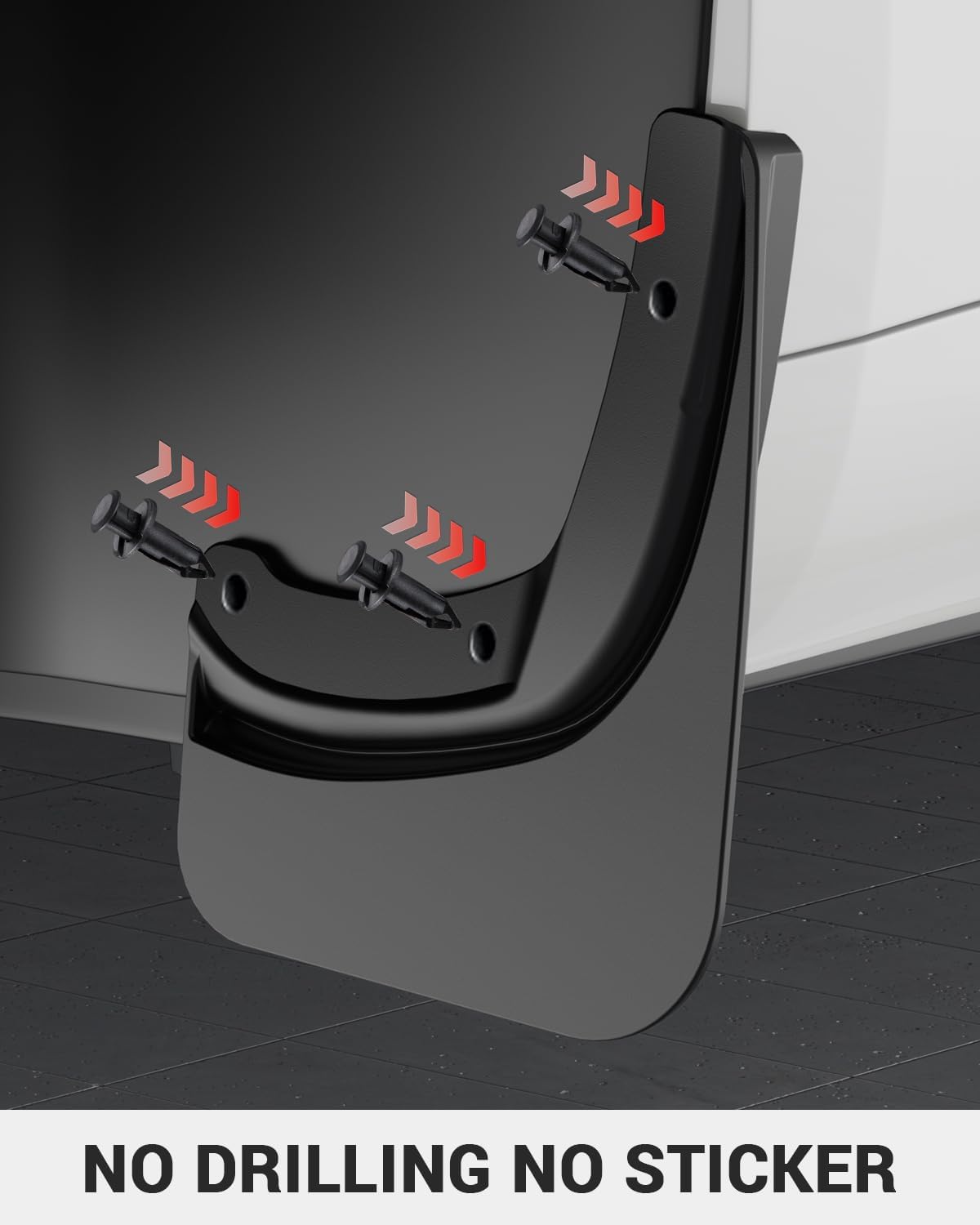 BASENOR New Version 2024 2025 Tesla Model 3 Highland Mud Flaps Splash Guards [No Drilling No Tape] [10x Stronger] All Weather Tire Protector Mudflaps for Model 3 Exterior Accessories