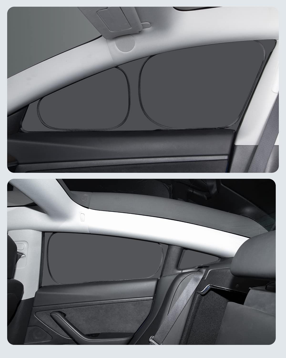 BASENOR 6PCS 2022-2025 Tesla Model S/Model S Plaid Side Window Sunshade