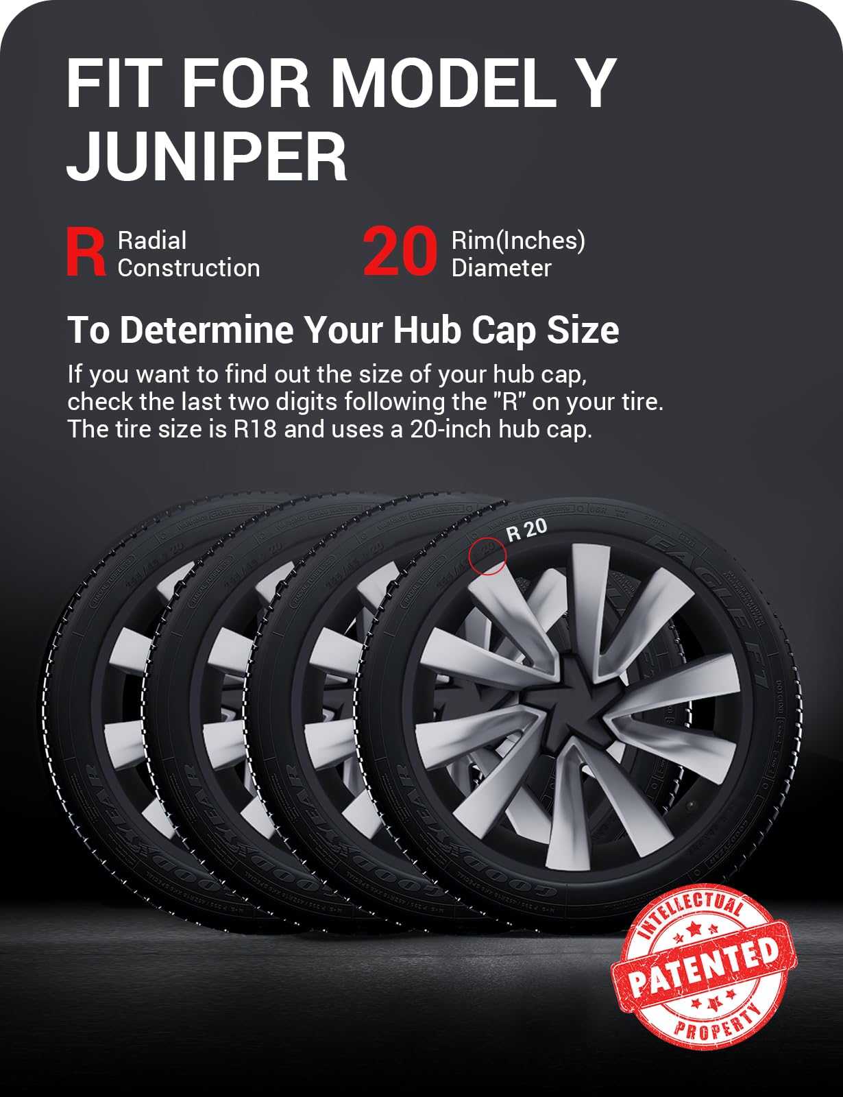 BASENOR 2026 2025 Tesla Model Y Juniper 20 Inch Wheel Rim Protector, Rim Guard Hubcap Curb Rash Cover, Car Protection Tire Trim Rings for Model Y Exterior Accessories Matte Black