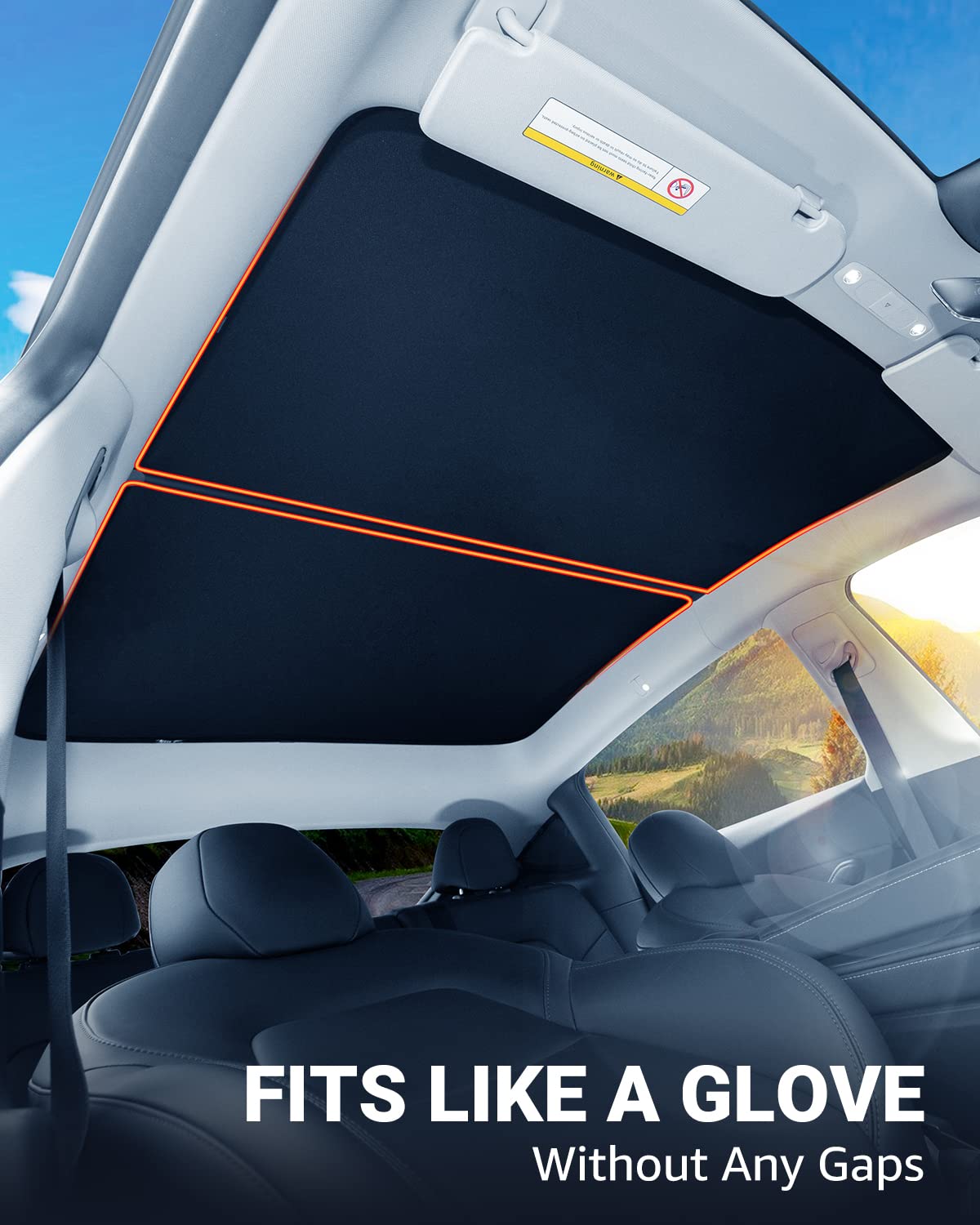 BASENOR 2017-2025 Tesla Model Y Model 3 Model S Roof Sunshade Sunroof Insert Clips Replacement Kit Clip Accessories-8PCS Black