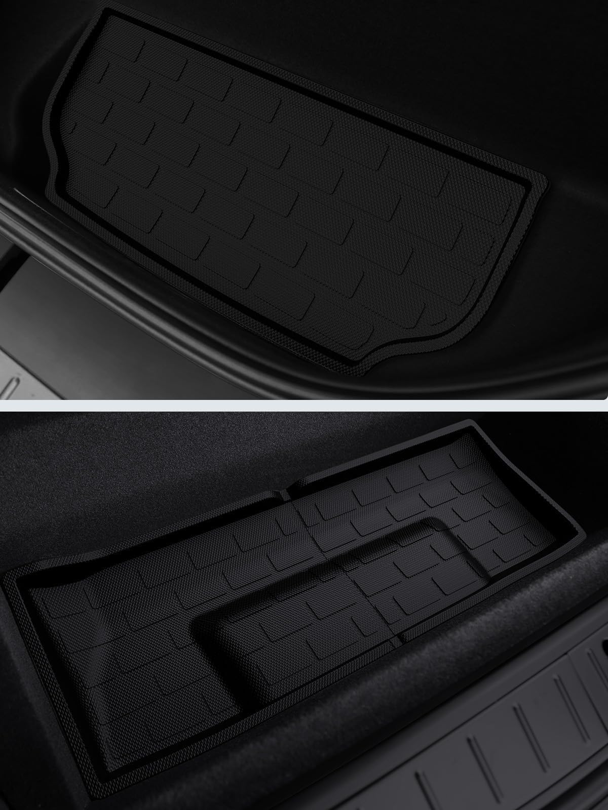BASENOR 10PCS Tesla Model X Floor Mats 7-Seater All Weather Cargo Liner Mat XPE Car Mats Anti-Slip Trunk Mat Back Seat Cover Model X Plaid Accessories 2022-2025