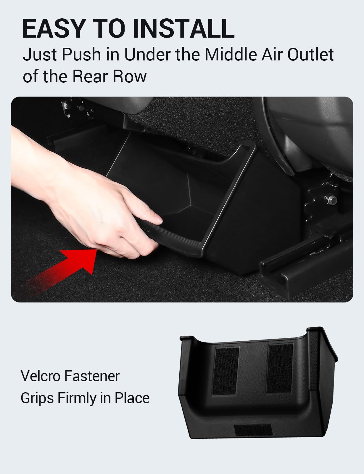 BASENOR 2024 2025 Tesla Model 3 Rear Trash Can Center Console Organizer [Carbon Edition] Backseat Storage Box Rear Middle Bin 2nd Row Seat Organizer for Model 3 Interior Accessories