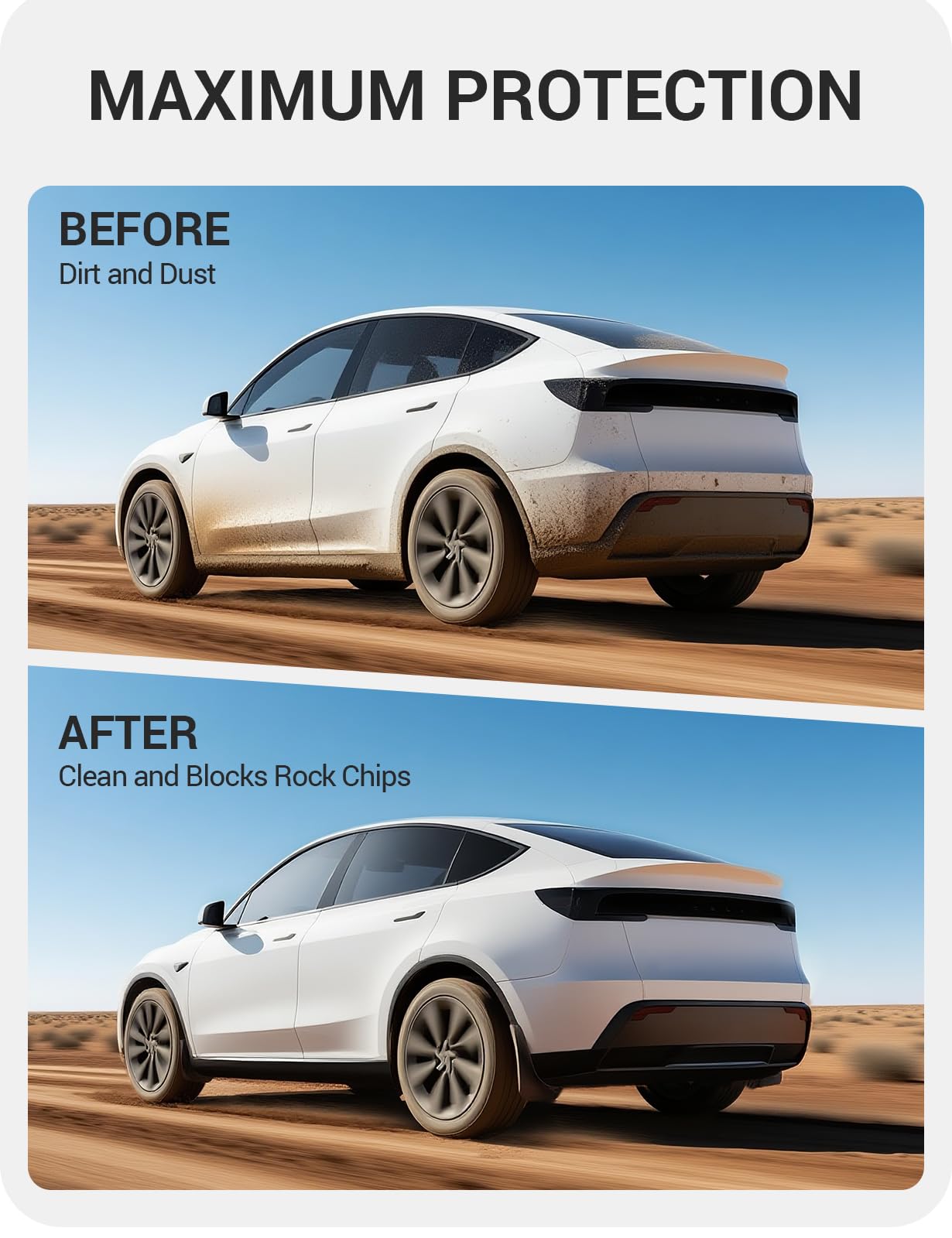 BASENOR 2026 2025 Tesla Model Y Juniper Mud Flaps Splash Guards [No Drilling No Tape] All-Weather Mud Guard, Tire Protector Mudflaps for Model Y Juniper 2025 2026 Exterior Accessories (Set of 4)