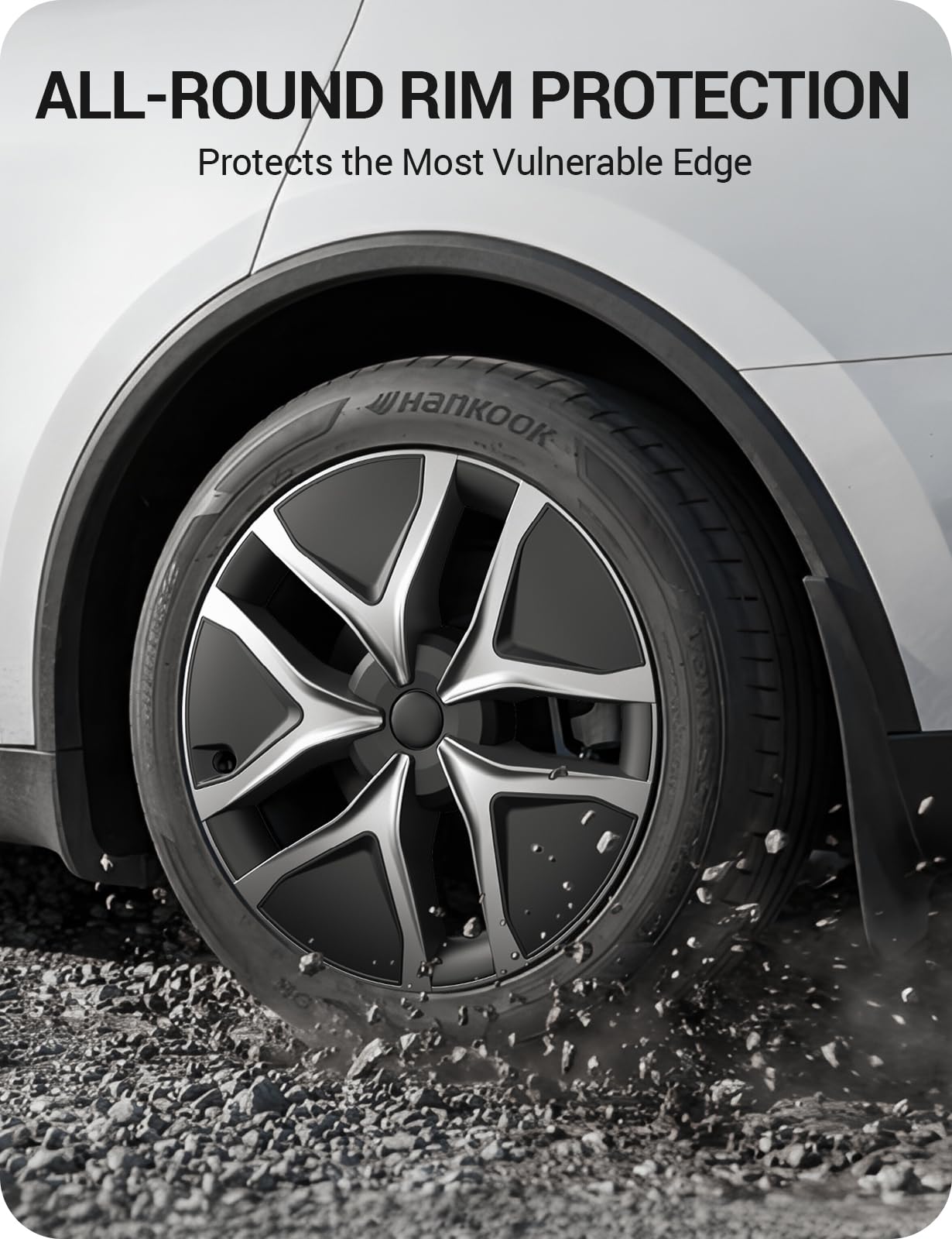 2025-2026 Tesla Model Y Juniper 19" Wheel Covers - Aerodynamic Hubcaps Black & Silver | BASENOR