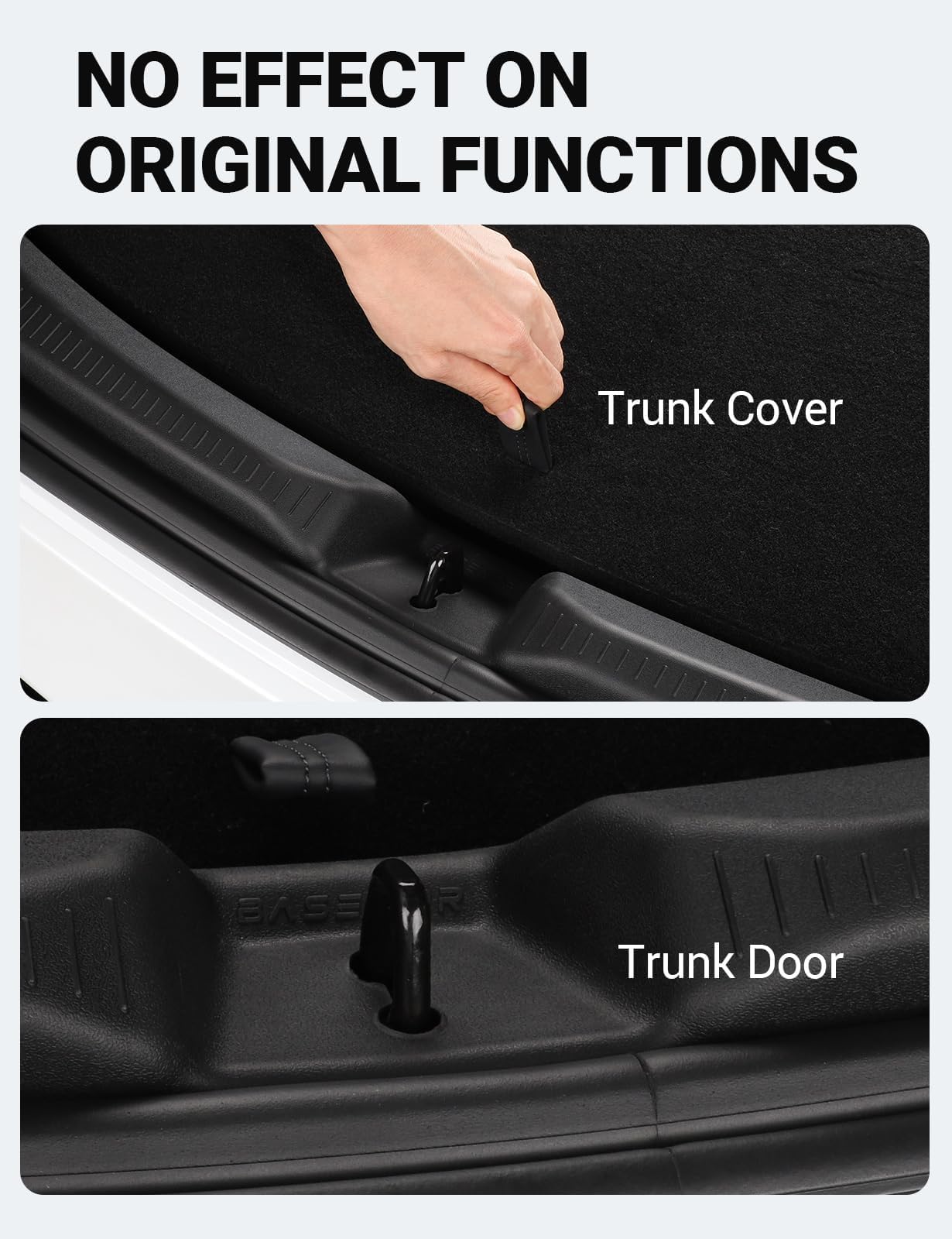 BASENOR 2025 Upgrade Tesla Model 3 Highland Rear Bumper Guard Protector TPE Trunk Bumper Sill Cover Model 3 2024 2025 Interior Accessories