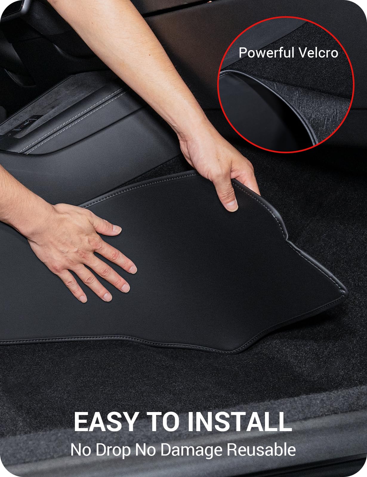 BASENOR 2025 2024 Tesla Model 3 Center Console Side Anti-Kick Mats, Waterproof & Dust Resistant Protector Cover Front Seat Side Leather Pad for Model 3 Highland Interior Accessories 2PCS
