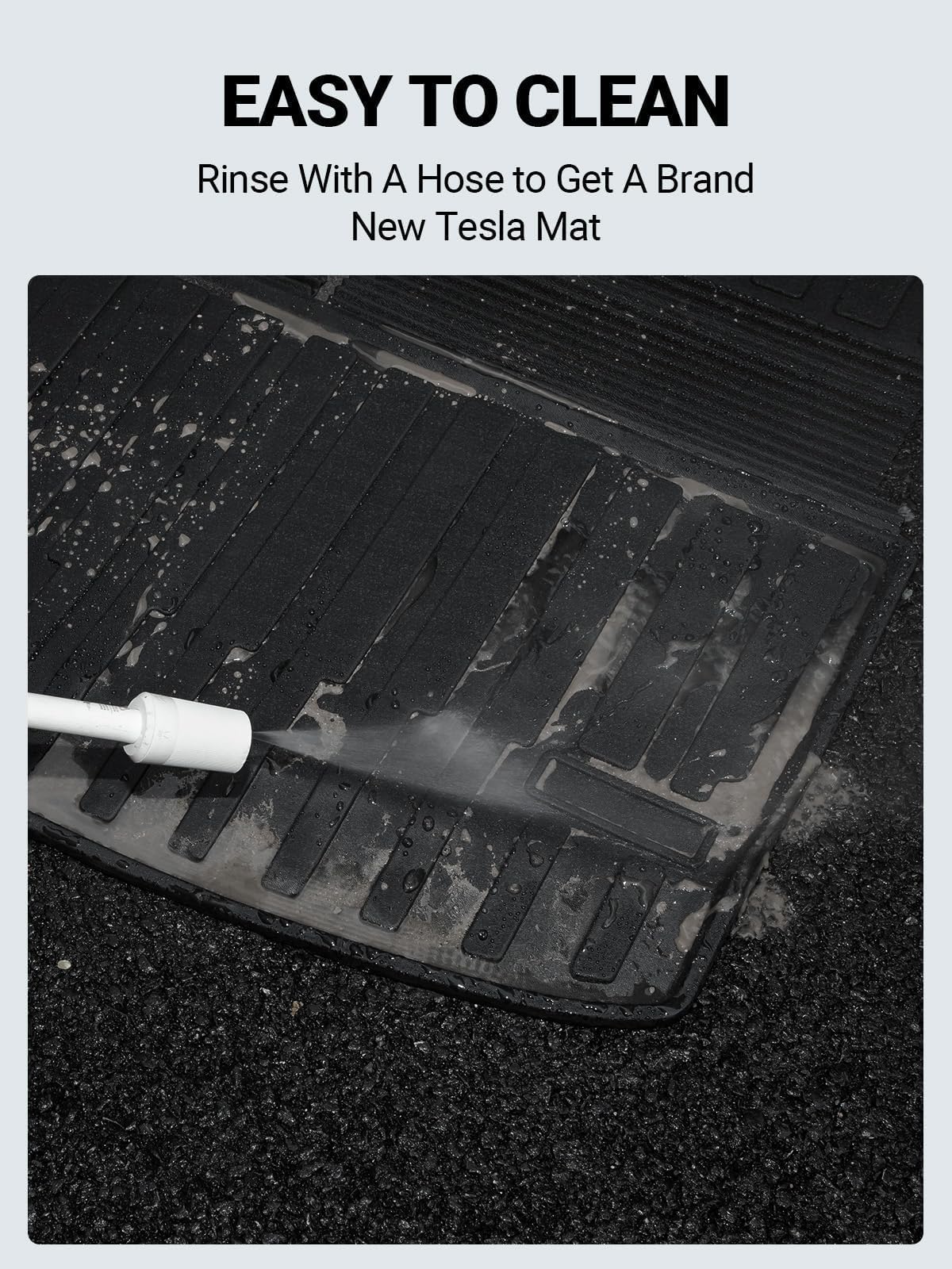 BASENOR 2020-2024 Tesla Model Y Rear Trunk Mat with Backrest Mats TPE Waterproof All-Weather Protect Cargo Liner for 7 Seat Model Y Black