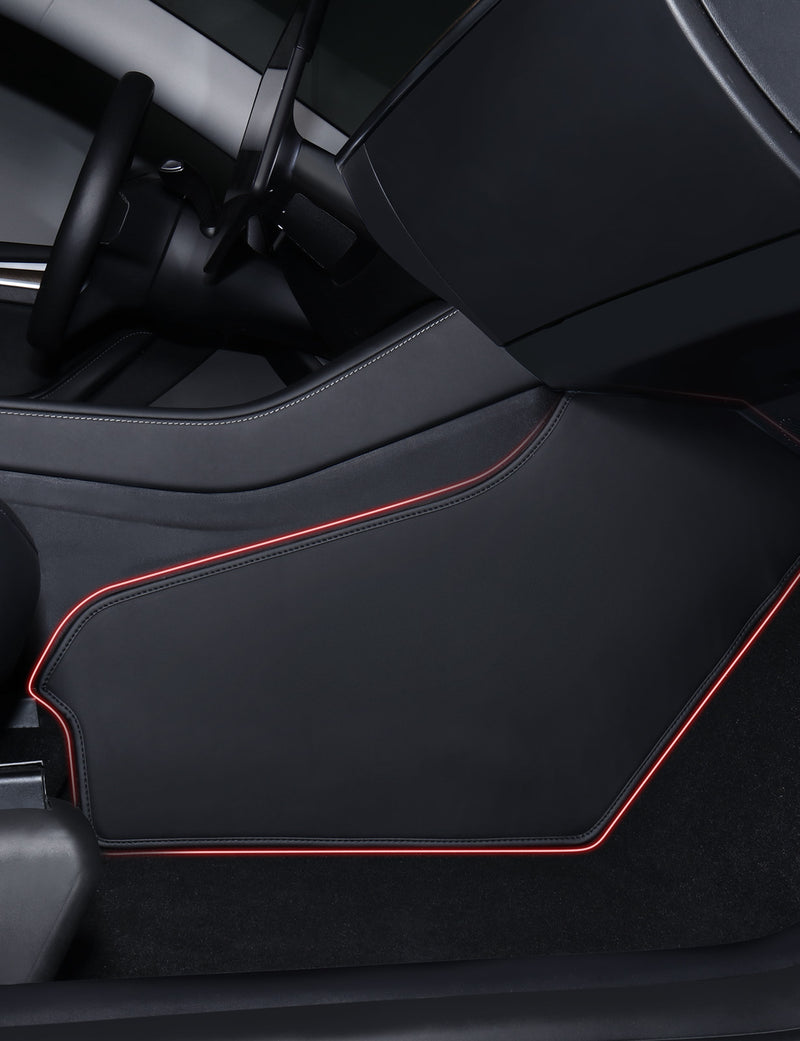 BASENOR Center Console Side Anti-Kick Mats for Tesla Model Y 2020 2021 2022 2023 Waterproof & Dust Resistant Protector Cover Leather Pad Model Y Interior Accessories 2PCS SIF 反查流量词