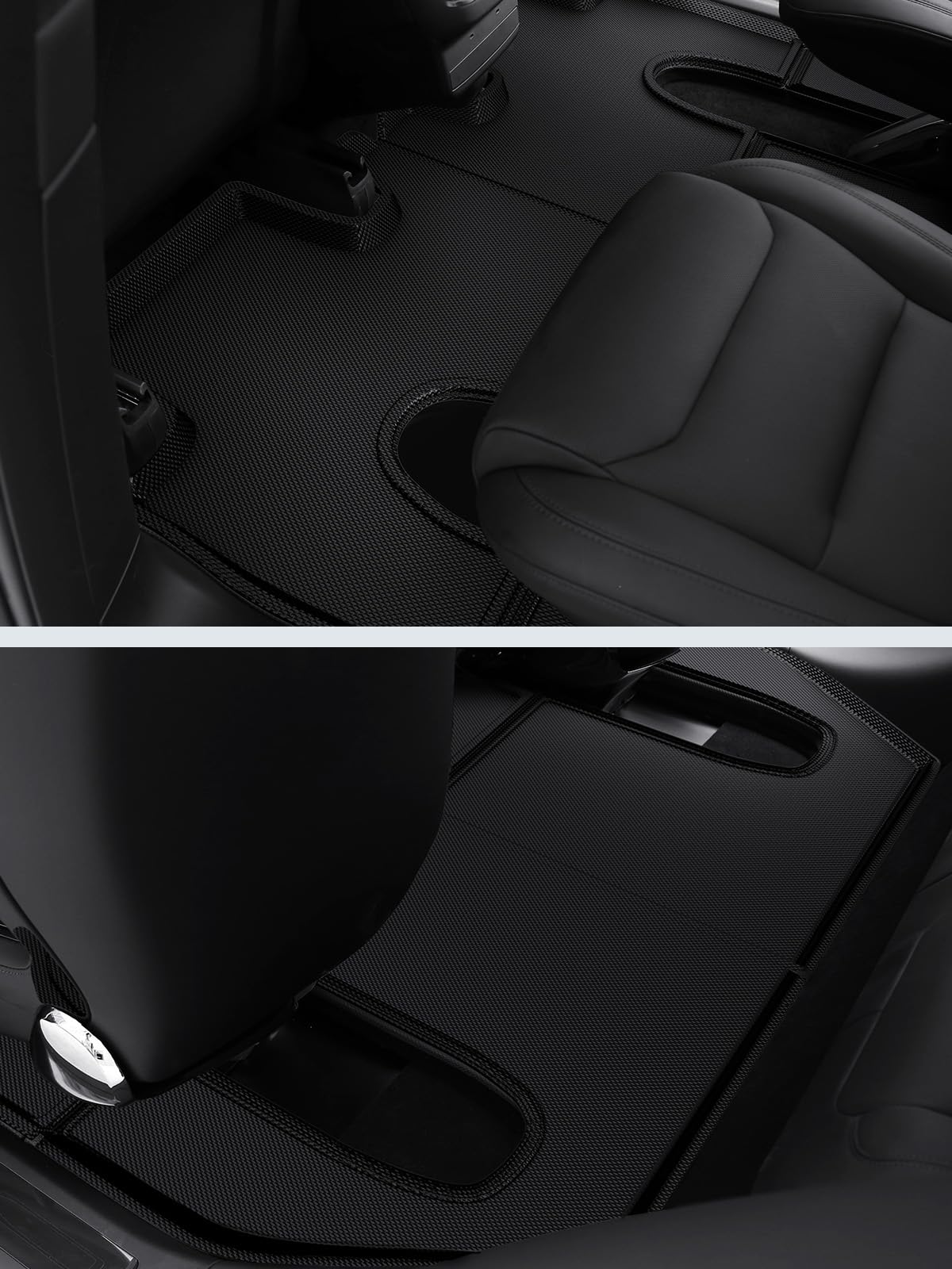 BASENOR 10PCS Floor Mats for Tesla Model X 6-Seater All Weather Protection XPE Car Mats Anti-Slip Trunk Mat Cargo Liners Back Seat Cover Model X Plaid Accessories 2022-2025 - Image 8