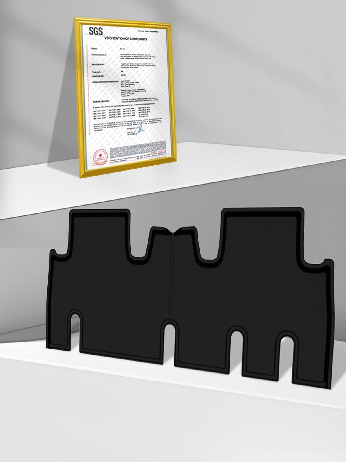 BASENOR 10PCS Tesla Model X Floor Mats 7-Seater All Weather Cargo Liner Mat XPE Car Mats Anti-Slip Trunk Mat Back Seat Cover Model X Plaid Accessories 2022-2025 - Image 2