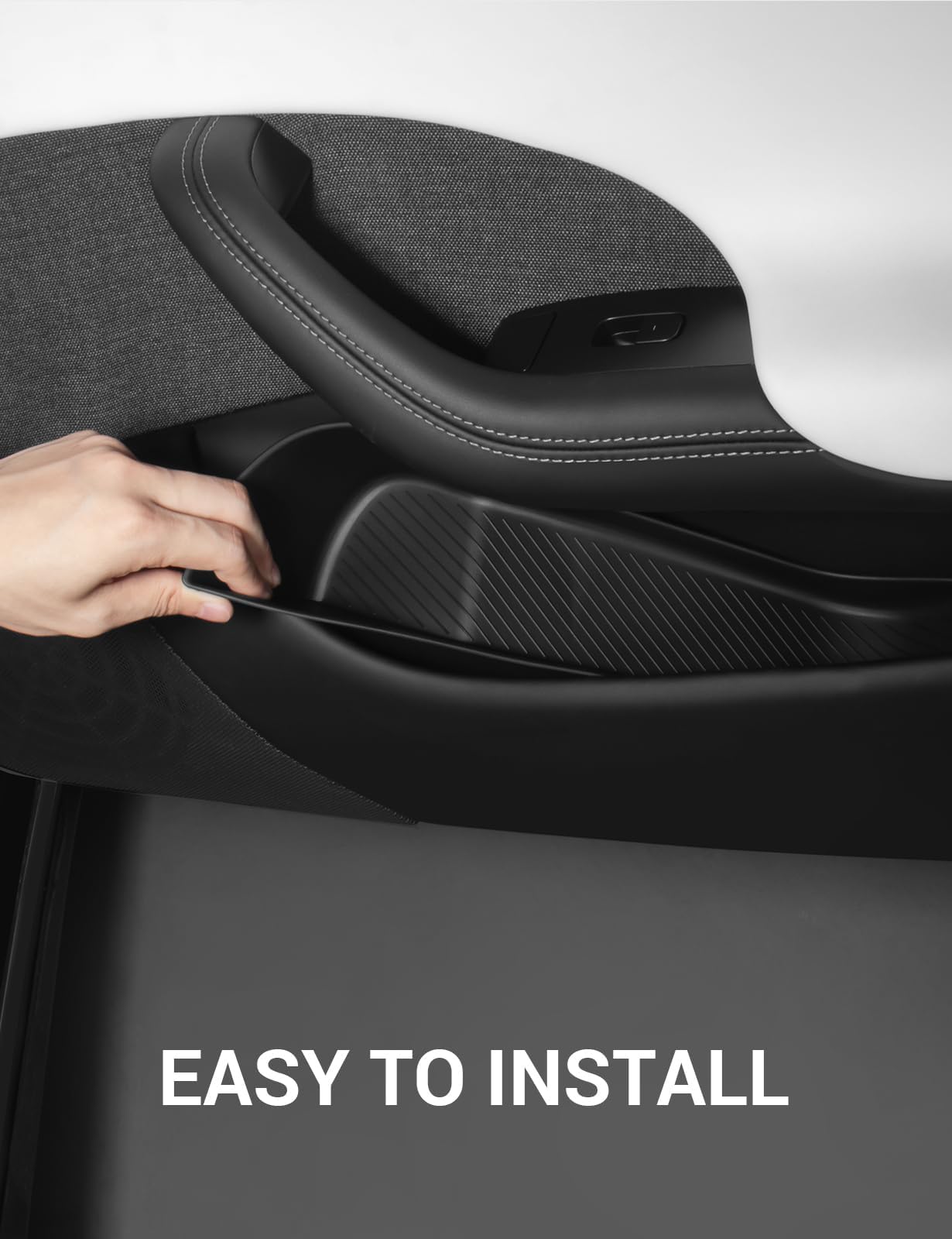 BASENOR 2021-2025 Tesla Model S Door Side Storage Box, Door Organizer Tray Front Rear Slot Pockets, Protector Liner for Model S/S Plaid Accessories Set of 4 - Image 4