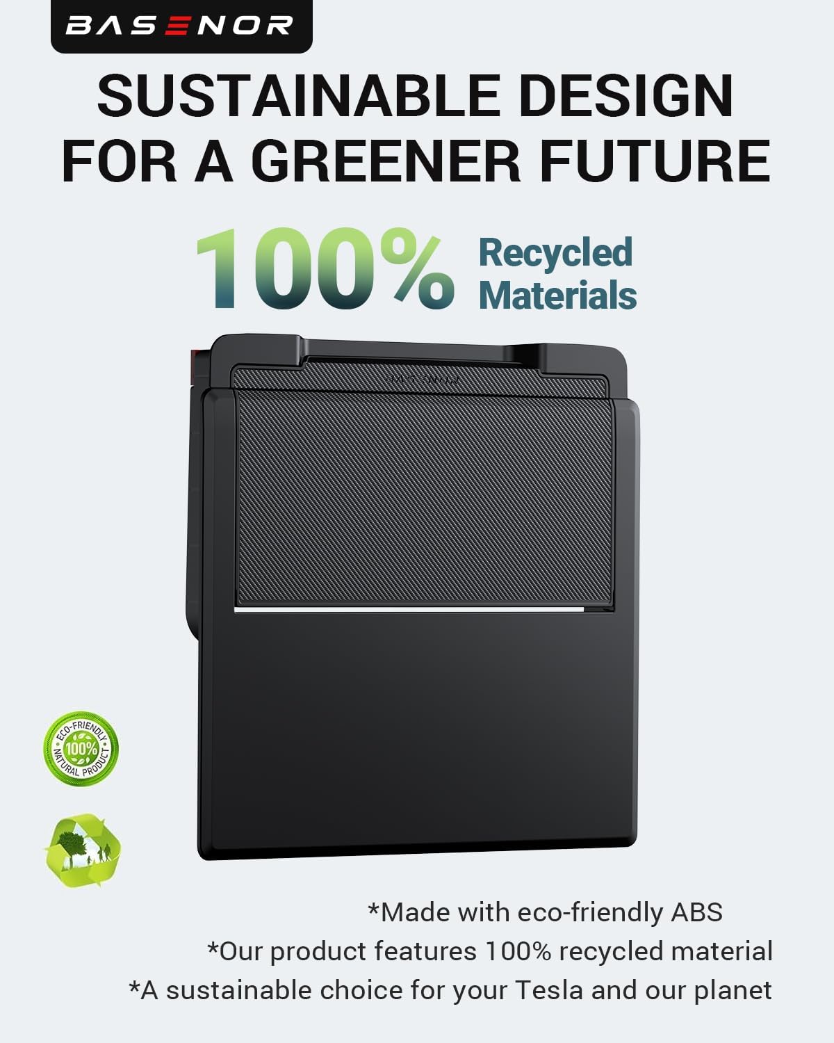 BASENOR 2024-2026 Tesla Model 3 Armrest Hidden Storage Box (Carbon Fiber Design) Center Console Armrest Secret Compartment Organizer for Model 3 Highland Refresh Accessories - Image 2