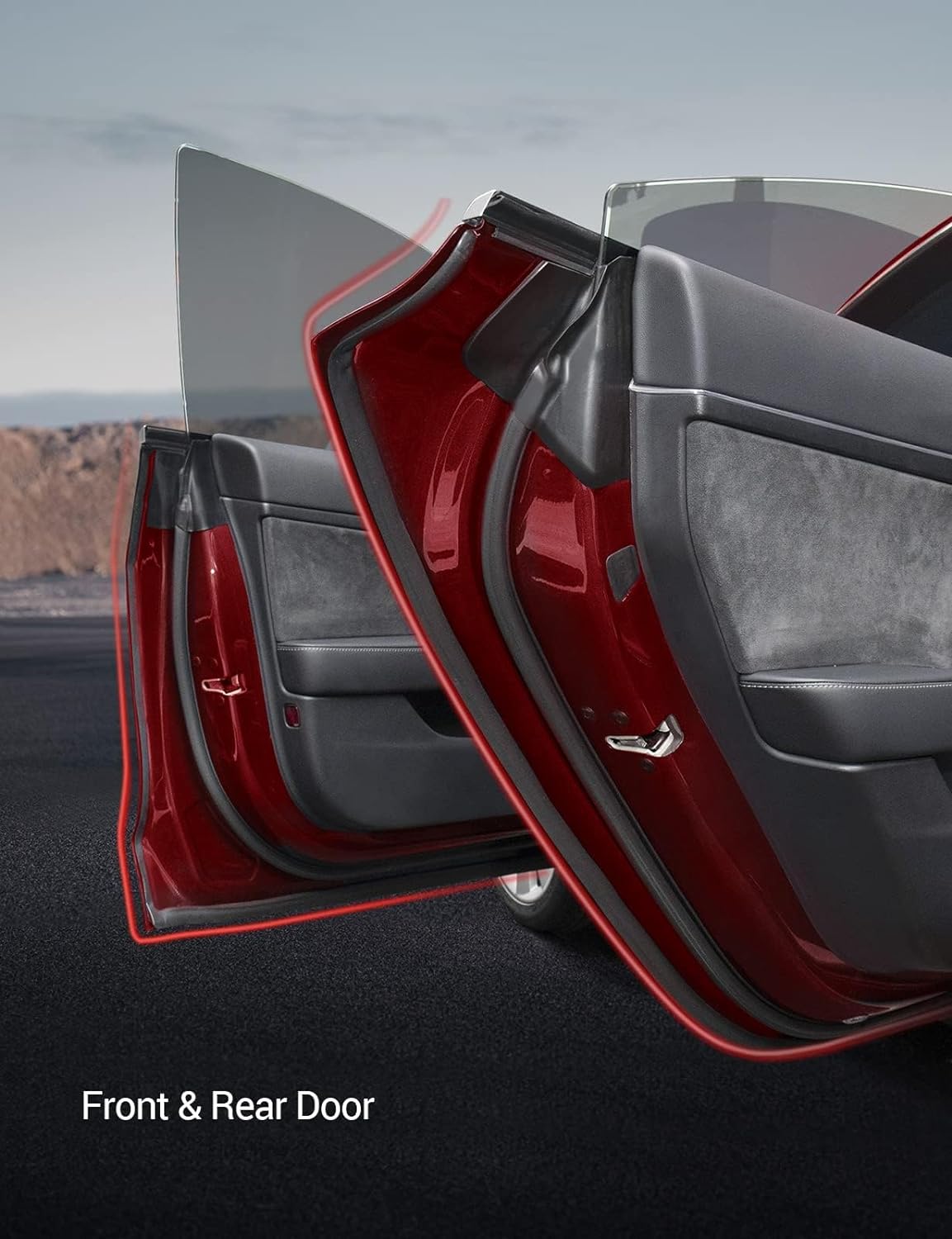 BASENOR Door Seal Kit for 2016-2024 Tesla Model 3 - Image 5