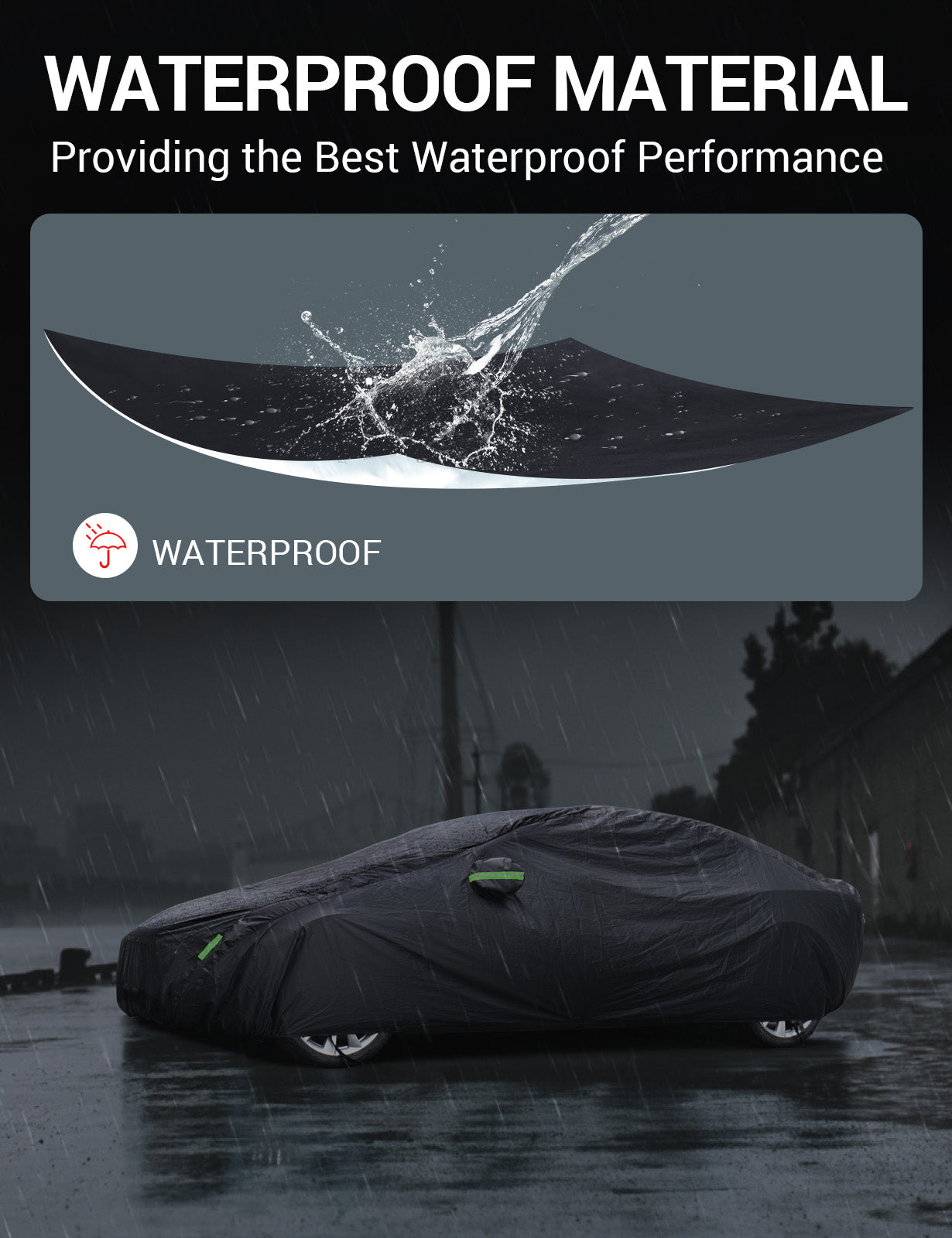 BASENOR Tesla Model S Car Cover All-Weather UV Protection Full Exterior Accessories with Charge Port Opening & Ventilated Mesh for Model S 2012-2023 - Image 4