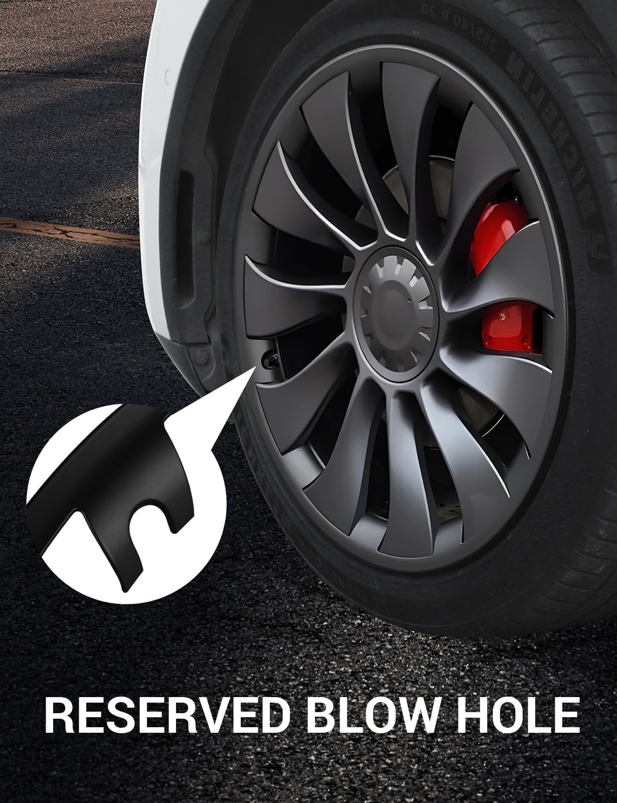 BASENOR Tesla Model Y 21 Inch Wheel Rim Protector ABS Rim Guard Hubcap Curb Rash Cover Car Protection Tire Trim Rings for Model Y Exterior Accessories - Image 6