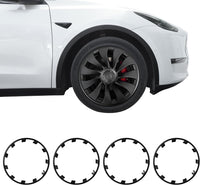 BASENOR 2020-2025 Tesla Model Y 21 Inch Wheel Rim Protector ABS Rim Guard Hubcap Curb Rash Cover Car Protection Tire Trim Rings for Model Y Exterior Accessories