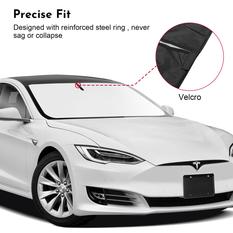 BASENOR Windshield Sunshade for 2023 2022 2021 Tesla Model S