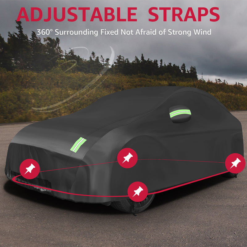 for Tesla Model Y Full Car Cover with Charge Port Opening, Waterproof All  Weather Heavy Duty Protection Snowproof Windproof Outdoor Car Covers with