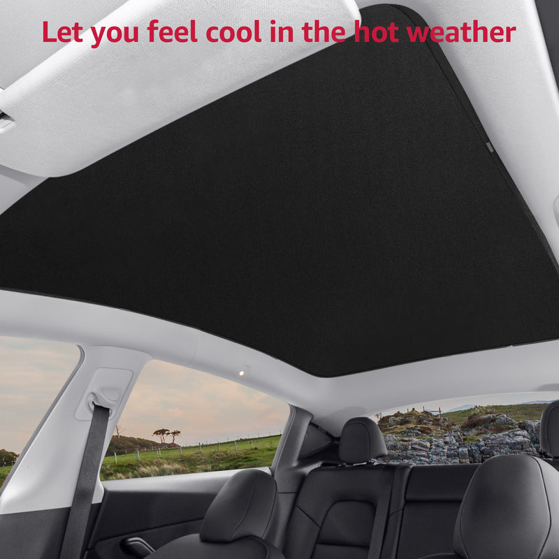 Roof Sunshade For Tesla Model Y Model S Foldable Sunroof Shade With Uv/heat  Insulation And Half Full Covered Rear Sunroof Shade - Windshield Sunshades  - AliExpress