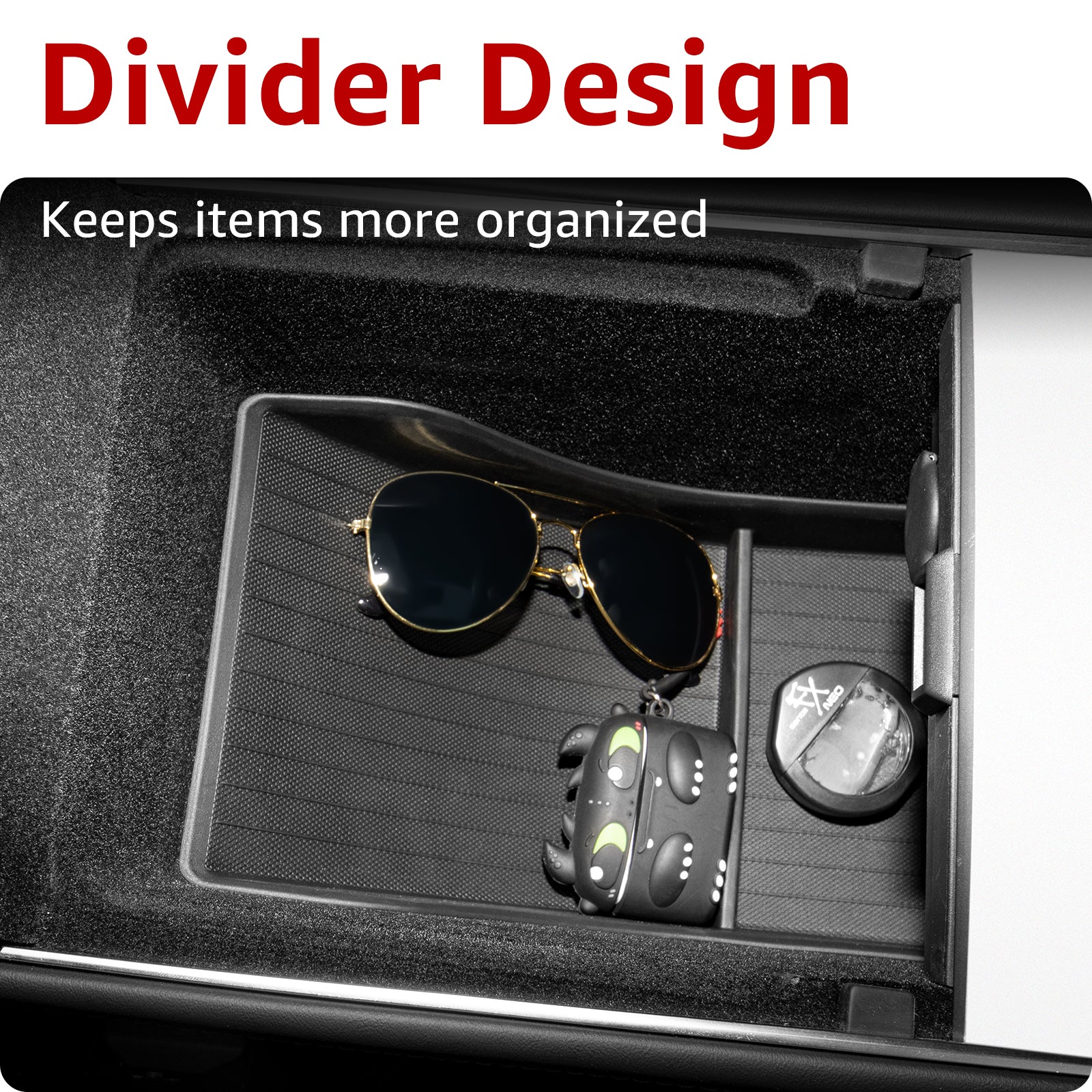 2021-2023 Tesla Model 3 & 2021-2024 Model Y Lower Console Organizer - TPE Bottom Storage - Image 6