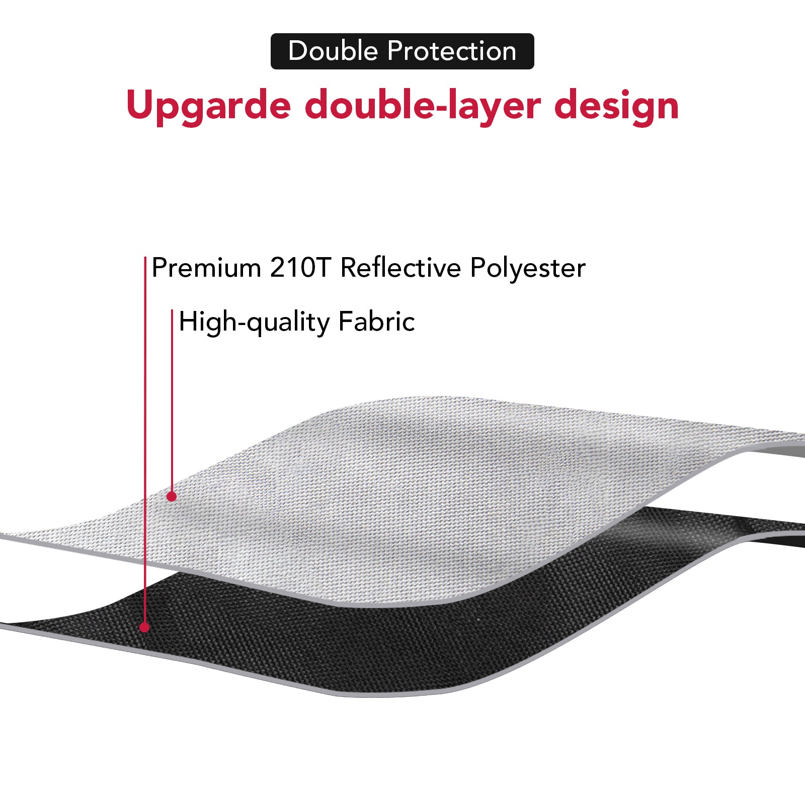 2021-2026 Tesla Model X Windshield Sunshade - Foldable with Storage Bag - Image 4