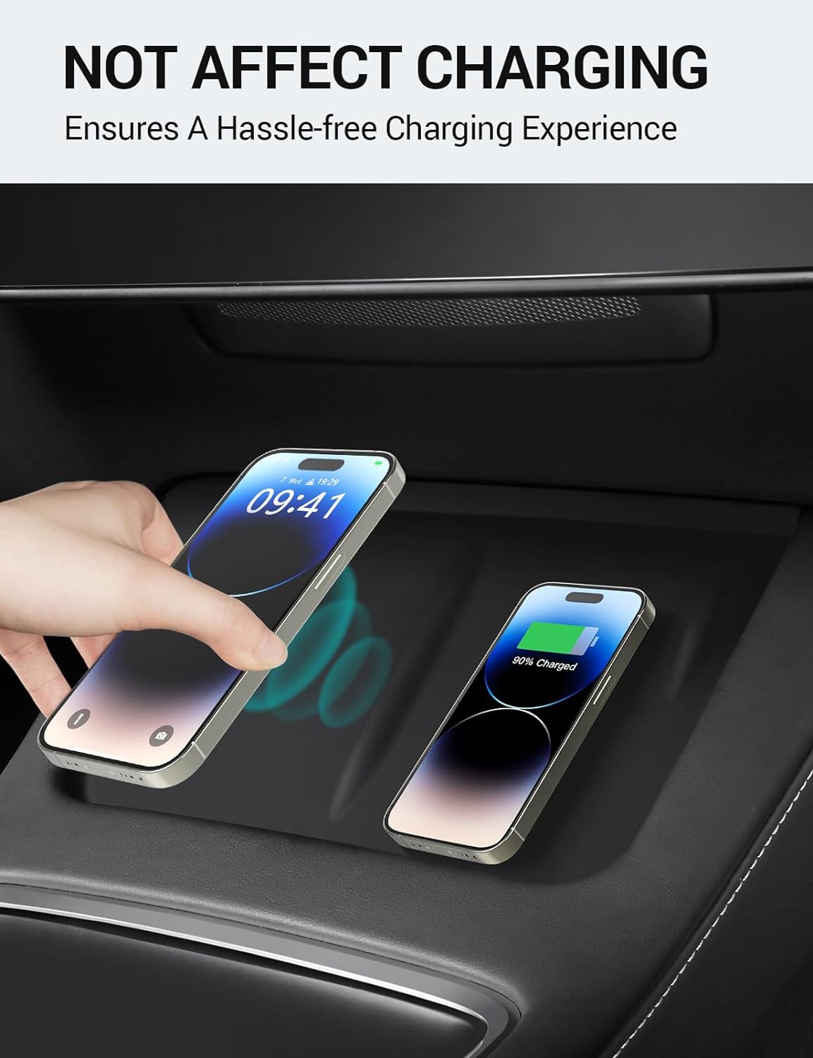 2022-2025 Tesla Model S & Model X Wireless Charger Mat - Fast Charging & Anti-Slip - Image 5