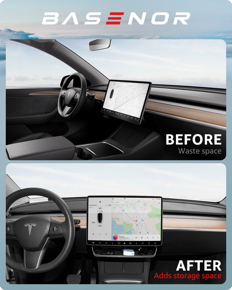 Praktischer Bildschirm-Organizer aus ABS für Model 3/Y – My Tesla Tuning