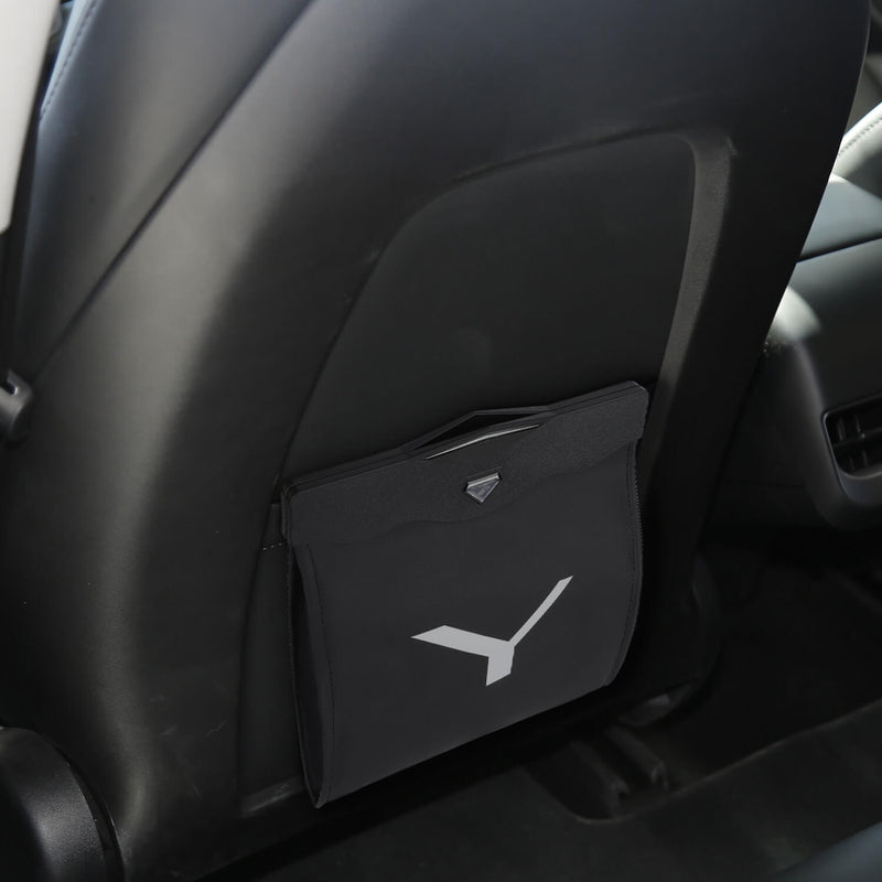 BASENOR PU Leather Garbage Bin with LED Light for 2020-2023 Tesla Model Y