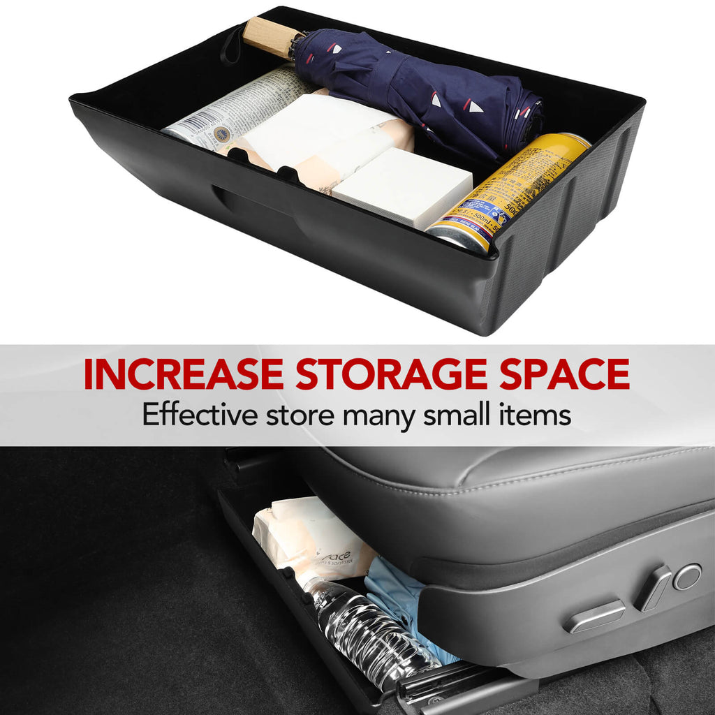 Tesla Model Y Under Seat Storage Box Organizer Hidden Tray