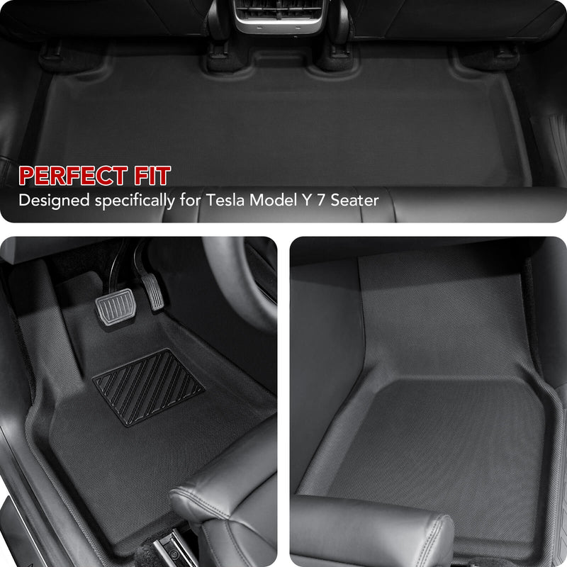 Tesla Model Y Floor Mats 3D Full Set Liners Anti-Slip 7 seats