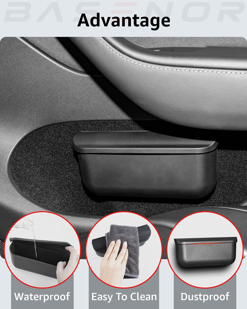 Basenor Tesla Model 3 Model Y Model S Model X Sunglasses Holder Center Console Organizer Silicone Steering Wheel Side Storage Box Glasses Case Key Card Phone Holder Accessories