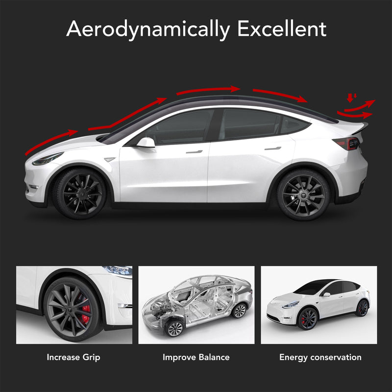 Tesla Model Y : Aileron arrière performant (ABS + revêtement) - Plugear