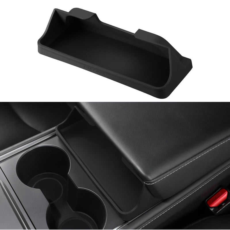 BASENOR Tesla Model 3 Model Y Center Console Sunglasses Holder Armrest Box Silicone Eyeglasses Storage Box Key Card Phone Holder 2021-2024 Accessories Internal Fit for Model 3 Y with Refresh Console