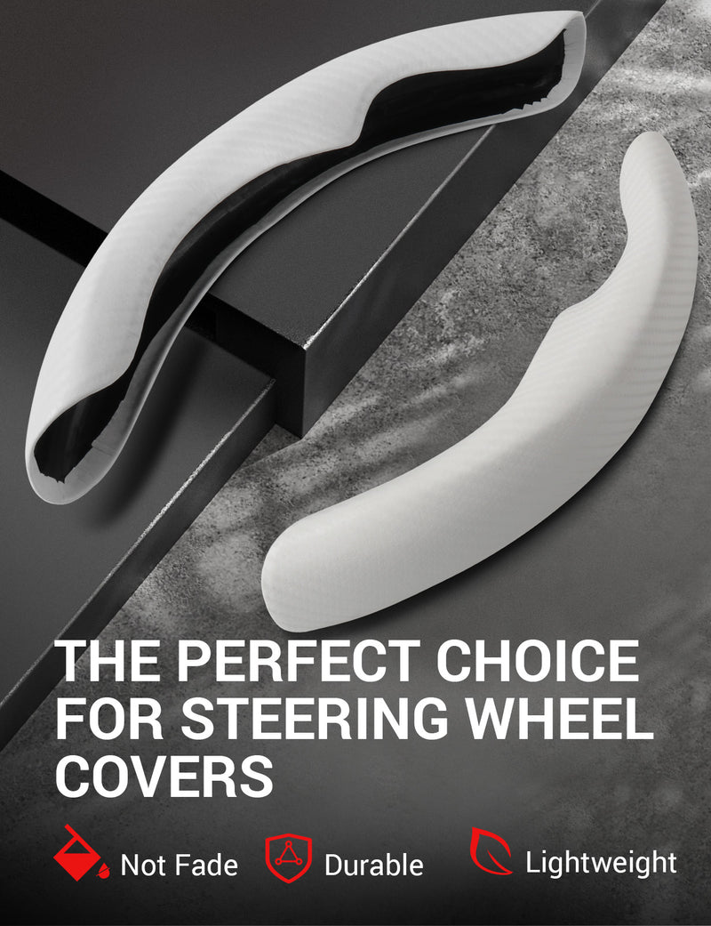 BASENOR Tesla Model 3 Model Y Steering Wheel Cover Steering Wheel Wrap Protector Anti-Slip Interior Accessories