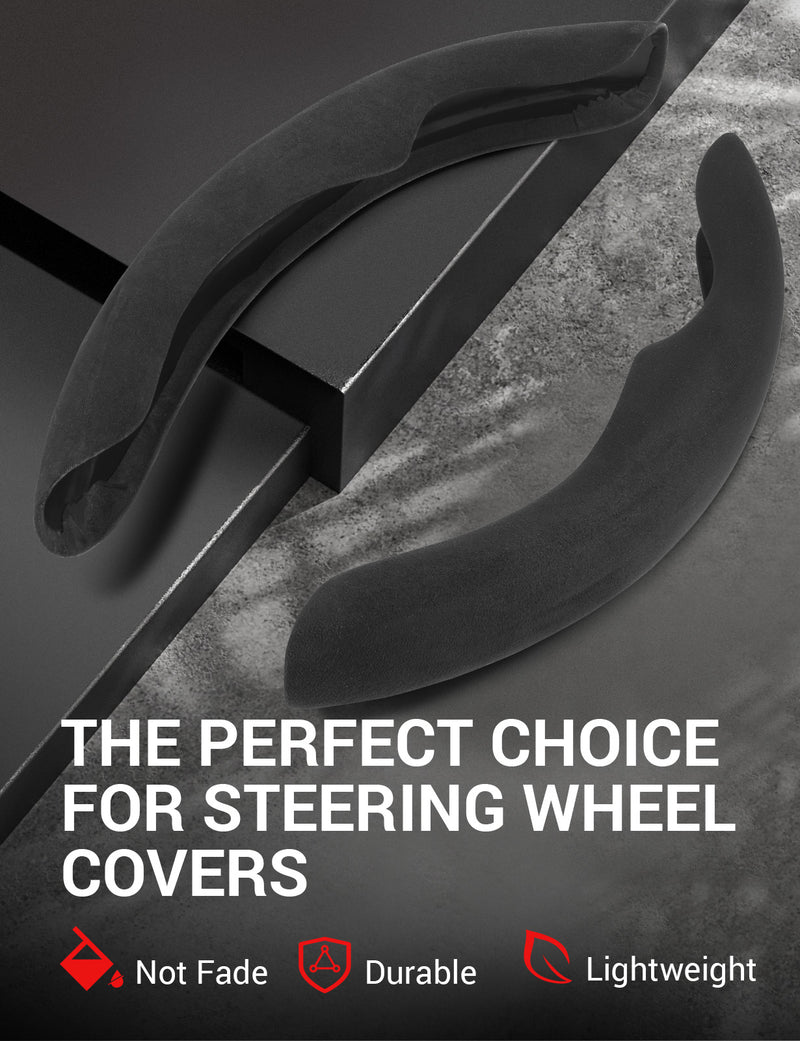 BASENOR Tesla Model 3 Model Y Steering Wheel Cover Steering Wheel Wrap Protector Anti-Slip Interior Accessories