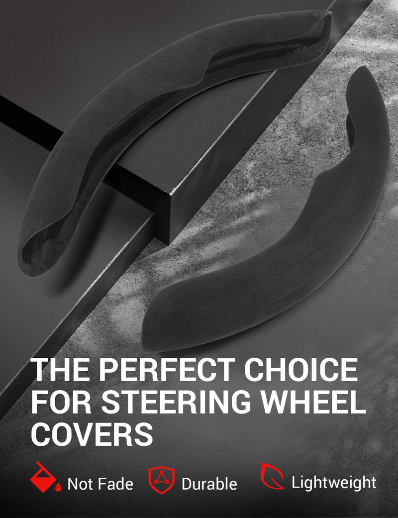 BASENOR Tesla Model 3 Model Y Steering Wheel Cover Steering Wheel Wrap Protector Anti-Slip Interior Accessories