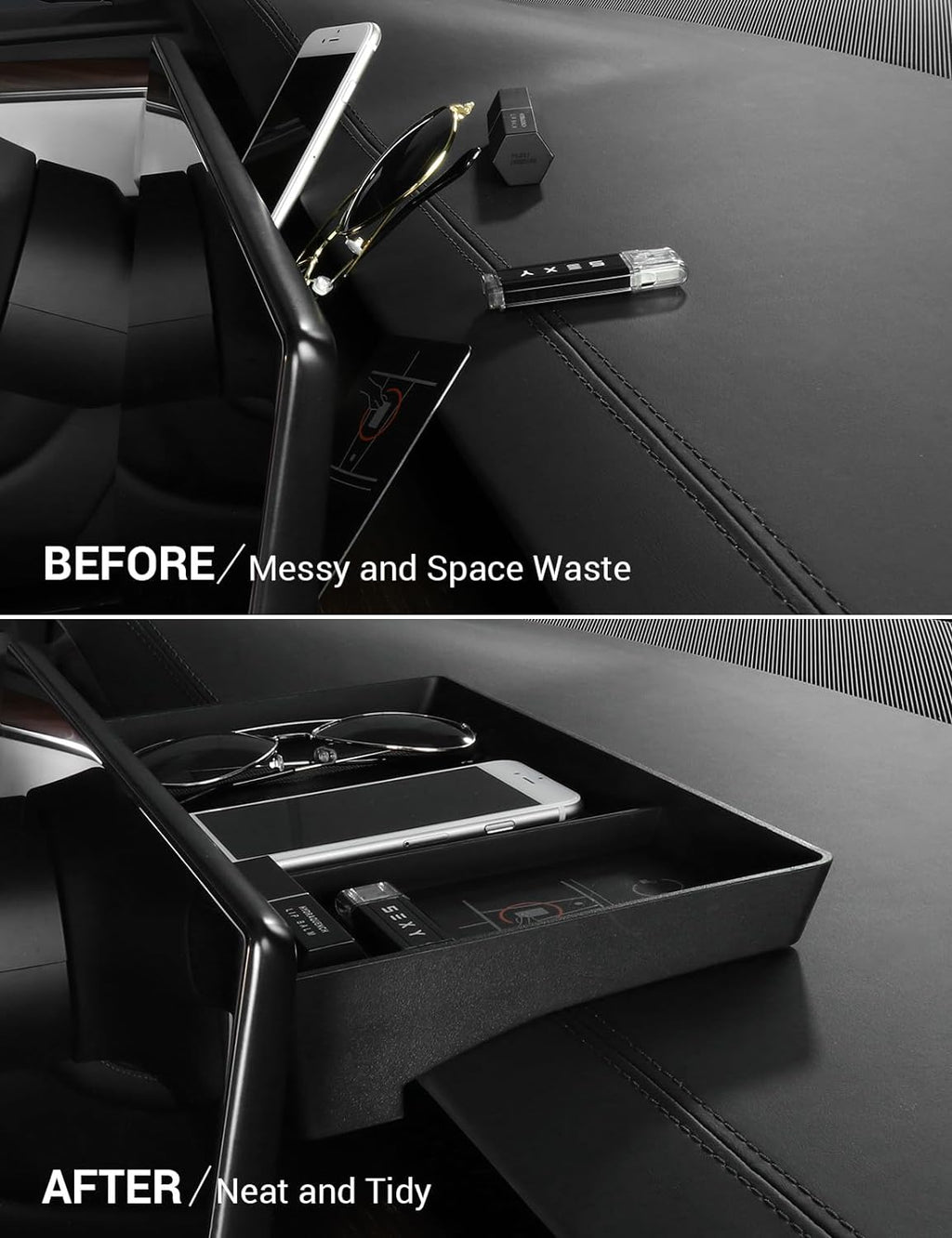 Tesla 3 Rear Screen Storage Rack Tesla Model S/X Behind-Screen Storage (2017-2024) | BASENOR