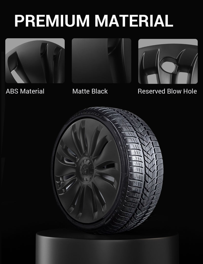 BASENOR 2023-2020 Tesla Model Y Hubcaps Wheel Cover Wheel Hub Caps OEM Rim Protectors Replacement Cover Exterior Accessories Set of 4