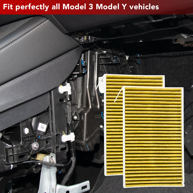 REMPLACEMENT FILTRE HABITACLE TESLA MODEL 3 Y 