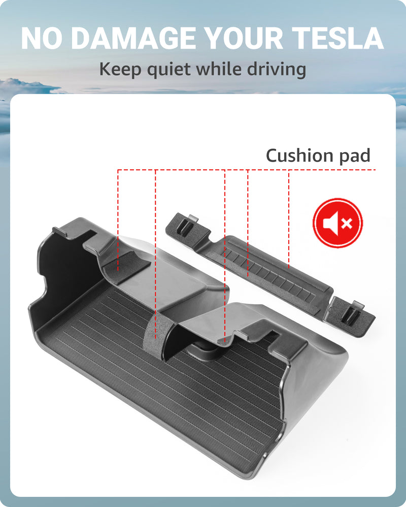 Basenor Tesla Model Y Model 3 Center Console Organizer Tray Under Scre