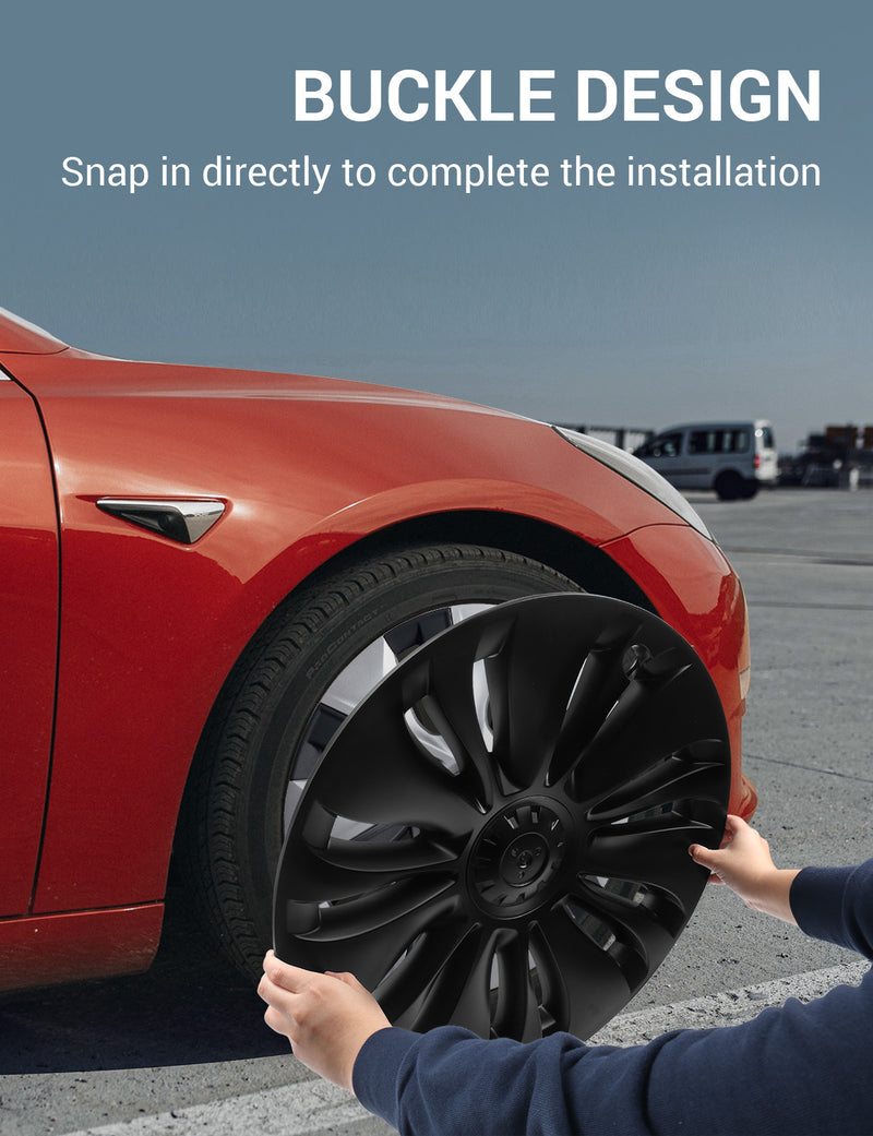 BASENOR 2023-2020 Tesla Model Y Hubcaps Wheel Cover Wheel Hub Caps OEM Rim Protectors Replacement Cover Exterior Accessories Set of 4