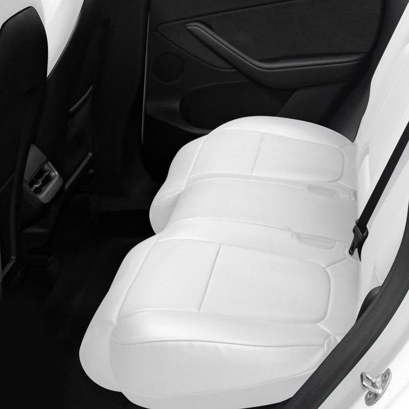 BASENOR Leather Front and Rear Seat Cushions for 2020-2023 Tesla Model Y