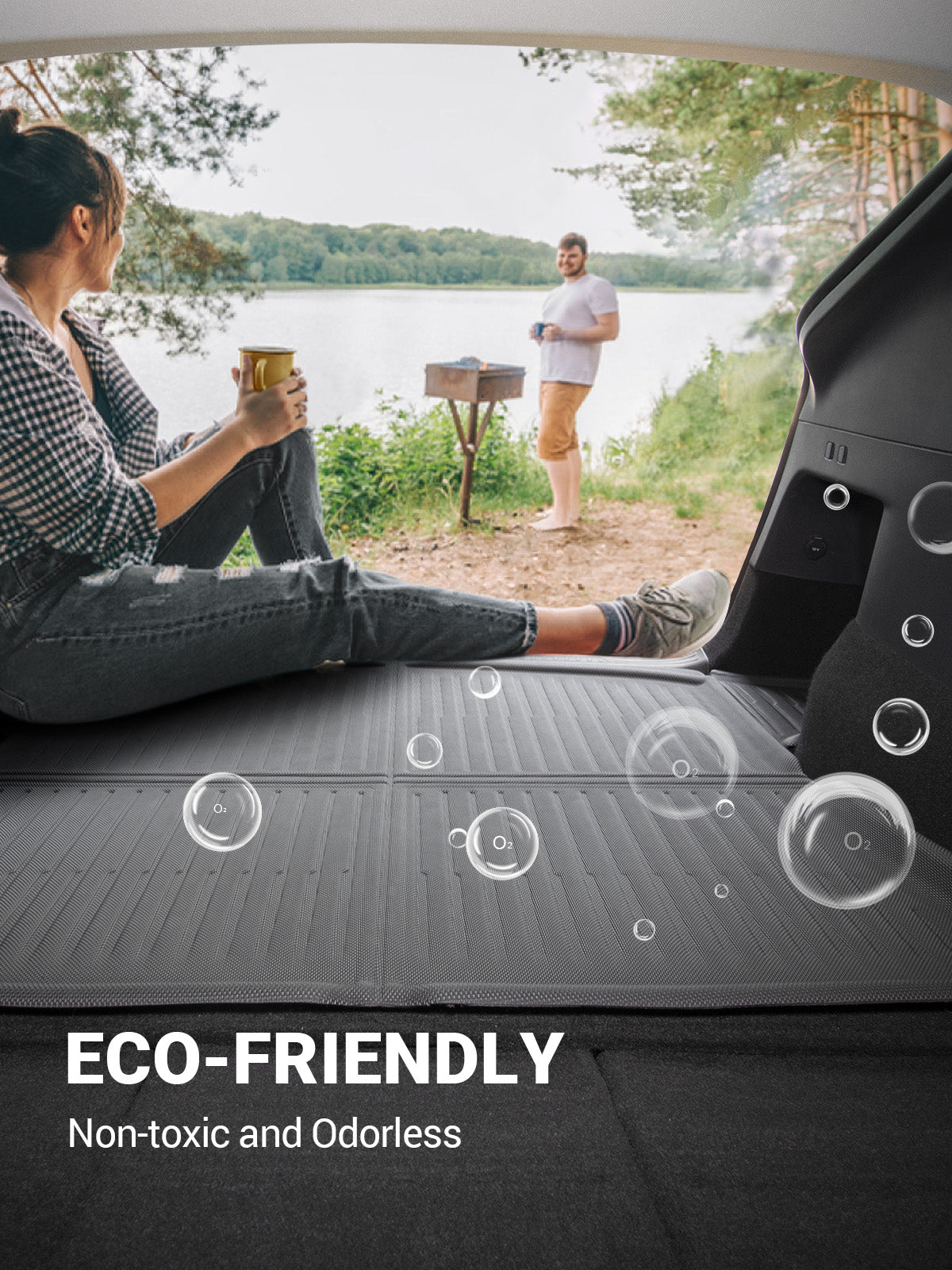 BASENOR 9PCS Tesla Model Y Floor Mats 3D Full Set Interior Liners All-Weather Anti-Slip Waterproof Trunk Mat Second Row Seats Back Cover Protector Mat Accessories - Image 6