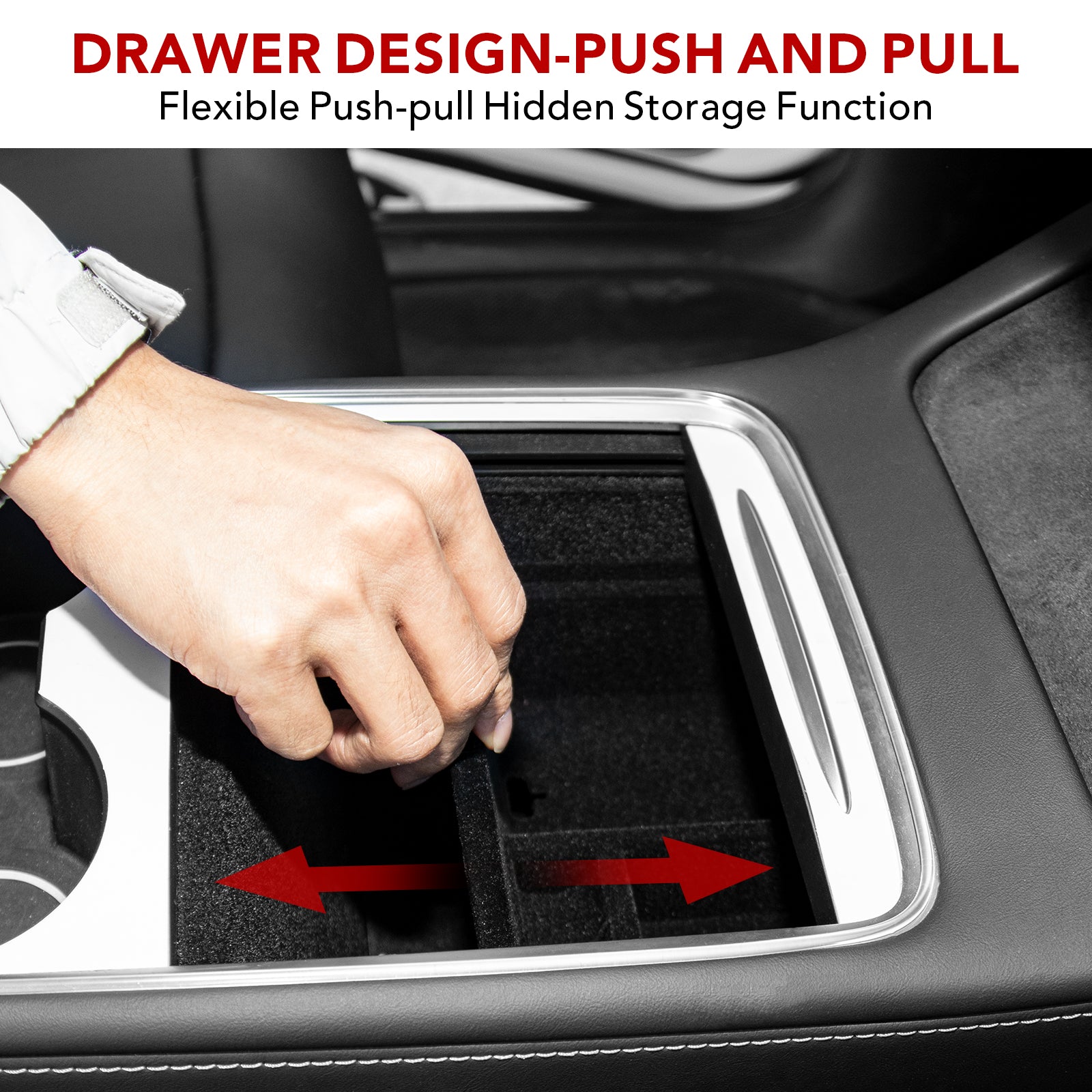 BASENOR Center Console Tray for Tesla Model Y Model 3 - Image 3