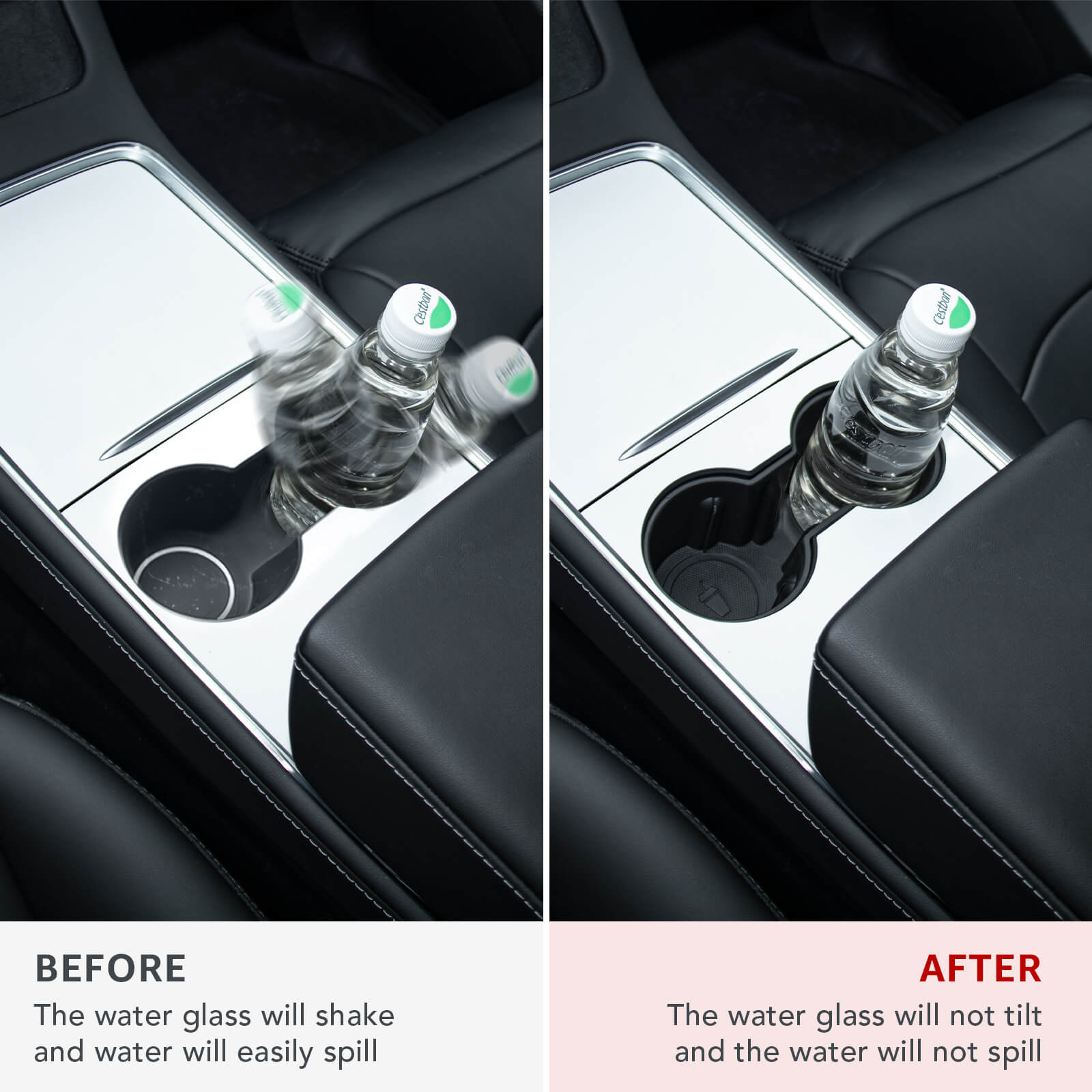 BASENOR Cup Holder Insert-Upgrade for 2021 2022 2023 Tesla Model Y Model 3 - Image 2